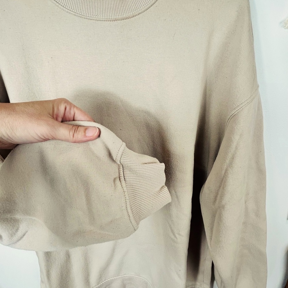 Zara crewneck sweatshirt, S, biege, Oversized baggy Comfy Cozy Cottagecore - Picture 5 of 5